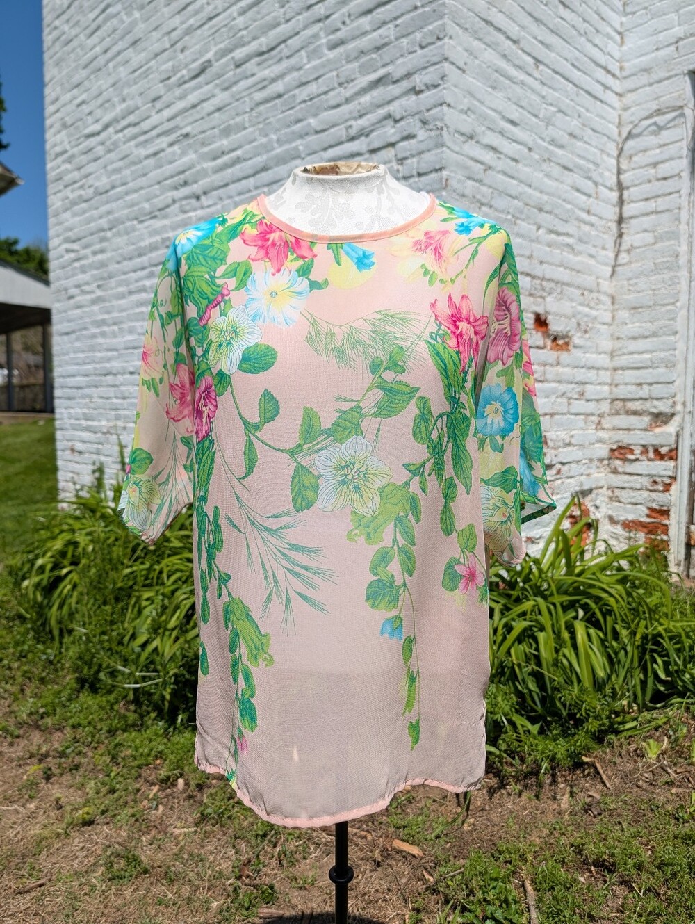 Pink Floral Summer Top